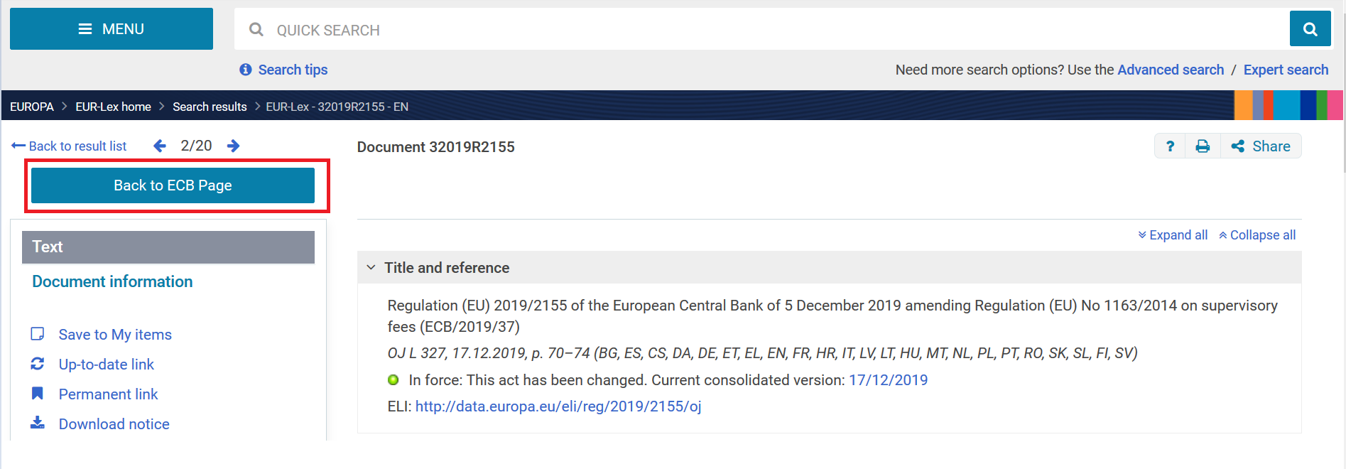 EUR-Lex developments: 10/2021 - EUR-Lex