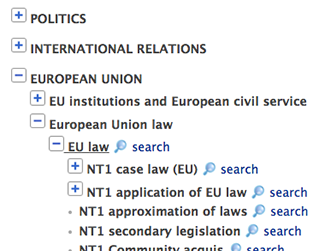 EUR-Lex homepage layout