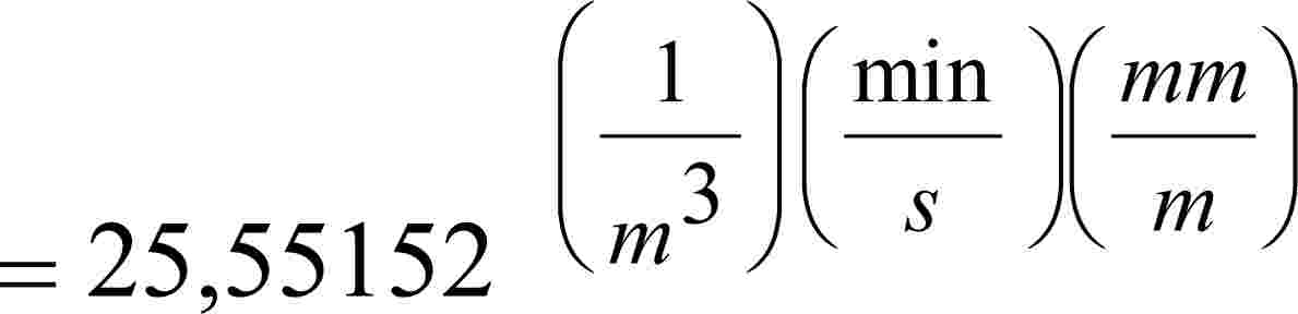 = 25,55152 (1m3) (min s) (mm m)