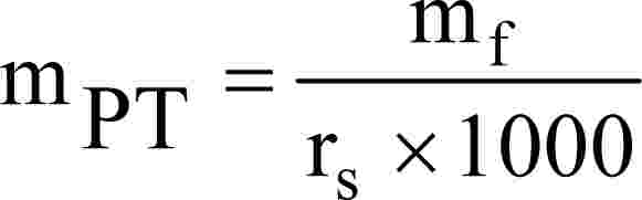 mPT = mf rs × 1000