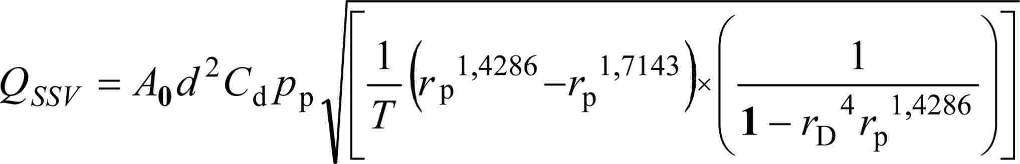 QSSV A0d2Cdpp √ 1 T rp1,4286 ro1,7143 1 1 rD 4rp1,4286