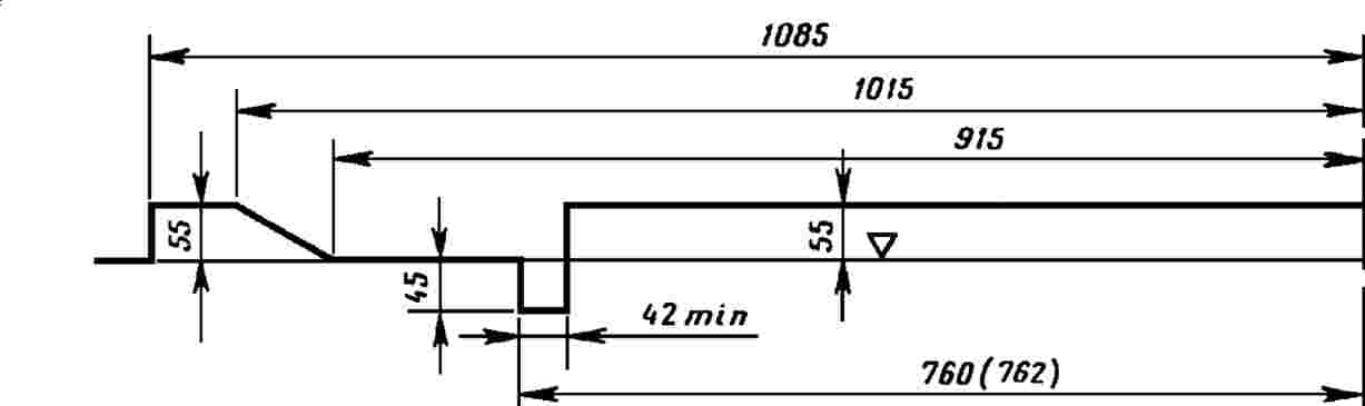 Module de jonction entre plateforme et seuil de porte de 470 x 960 mm